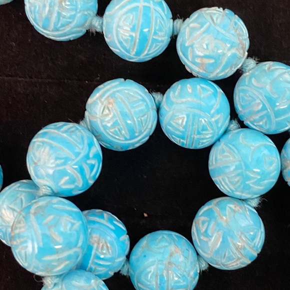 🎉HP🎉 Shou Carved Turquoise 925 Silver Necklace - Picture 14 of 16